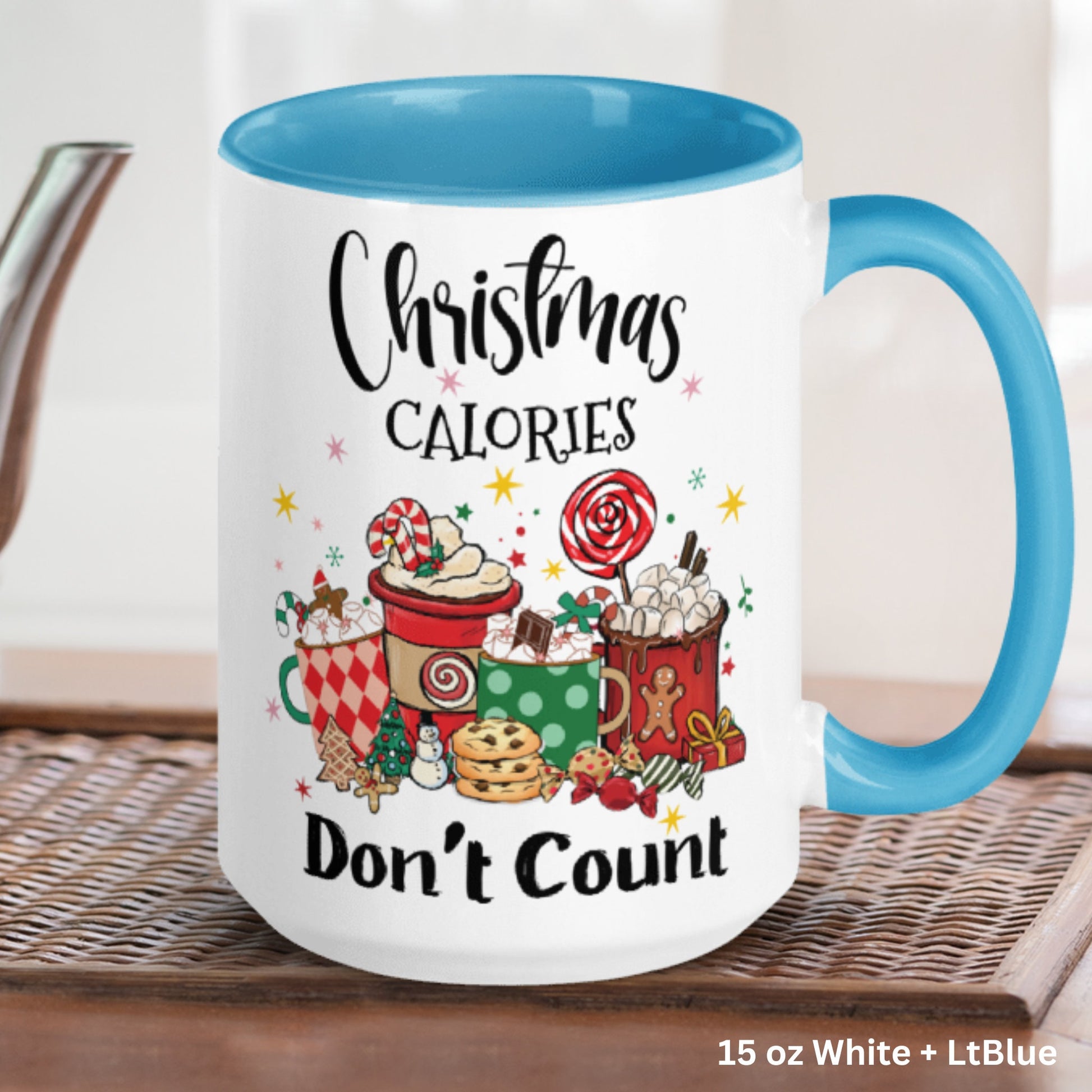 Christmas Calories Don't Count Mug, Christmas Gifts, Christmas Mug, Christmas Cookies - Zehnaria - WINTER HOLIDAY - Mugs