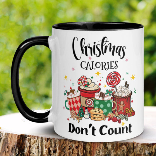 Christmas Calories Don't Count Mug, Christmas Gifts, Christmas Mug, Christmas Cookies - Zehnaria - WINTER HOLIDAY - Mugs