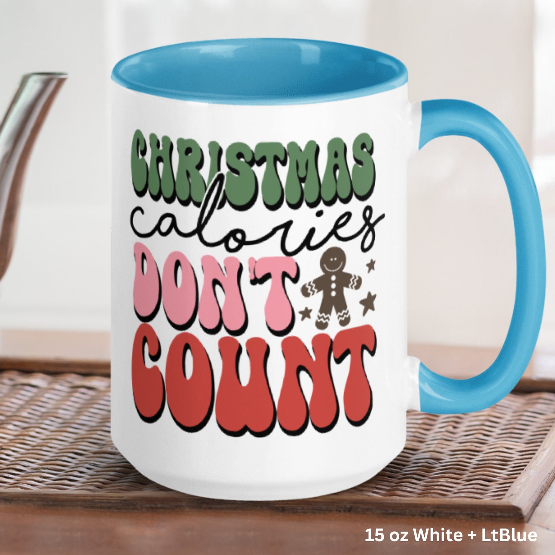 Christmas Calories Don't Count, Christmas Gifts, Christmas Mug, Retro Christmas Mug - Zehnaria - WINTER HOLIDAY - Mugs