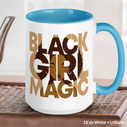 Black Girl Magic Mug, Black Art Coffee Mug, Black History Month, Black Pride - Zehnaria - CULTURAL - Mugs