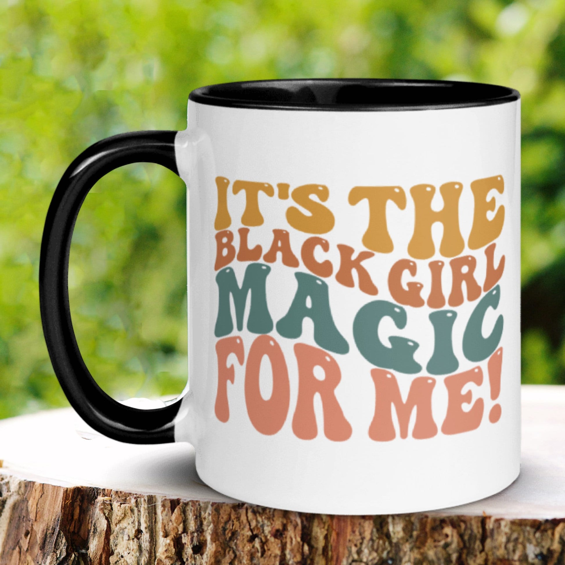 Black Girl Magic, Retro Black Art Coffee Mug, Black History Month, Black Pride - Zehnaria - CULTURAL - Mugs