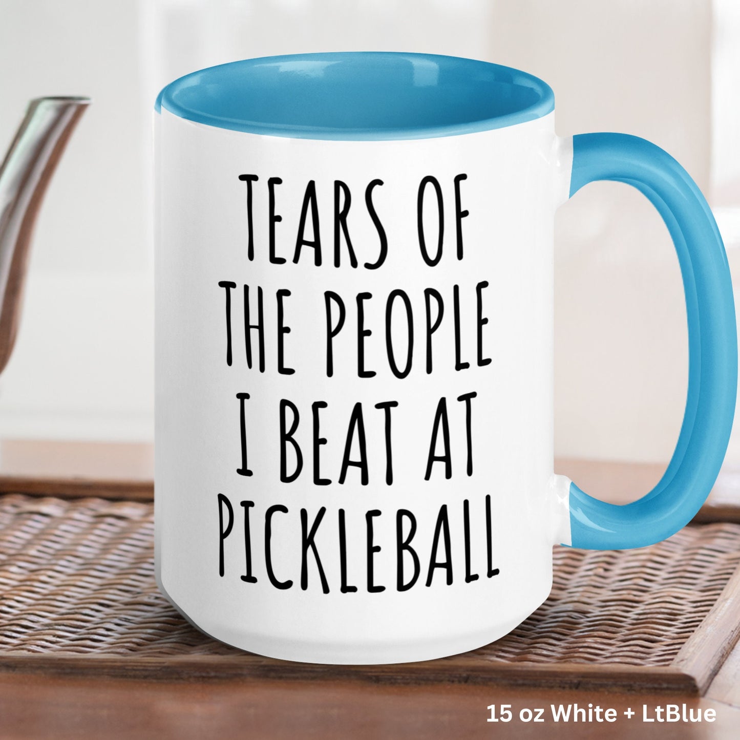 Pickleball Mug, Tears of The People I Beat At Pickleball, Funny Pickleball Gift, Pickleball Queen King - Zehnaria - HOBBIES & TRAVEL - Mugs