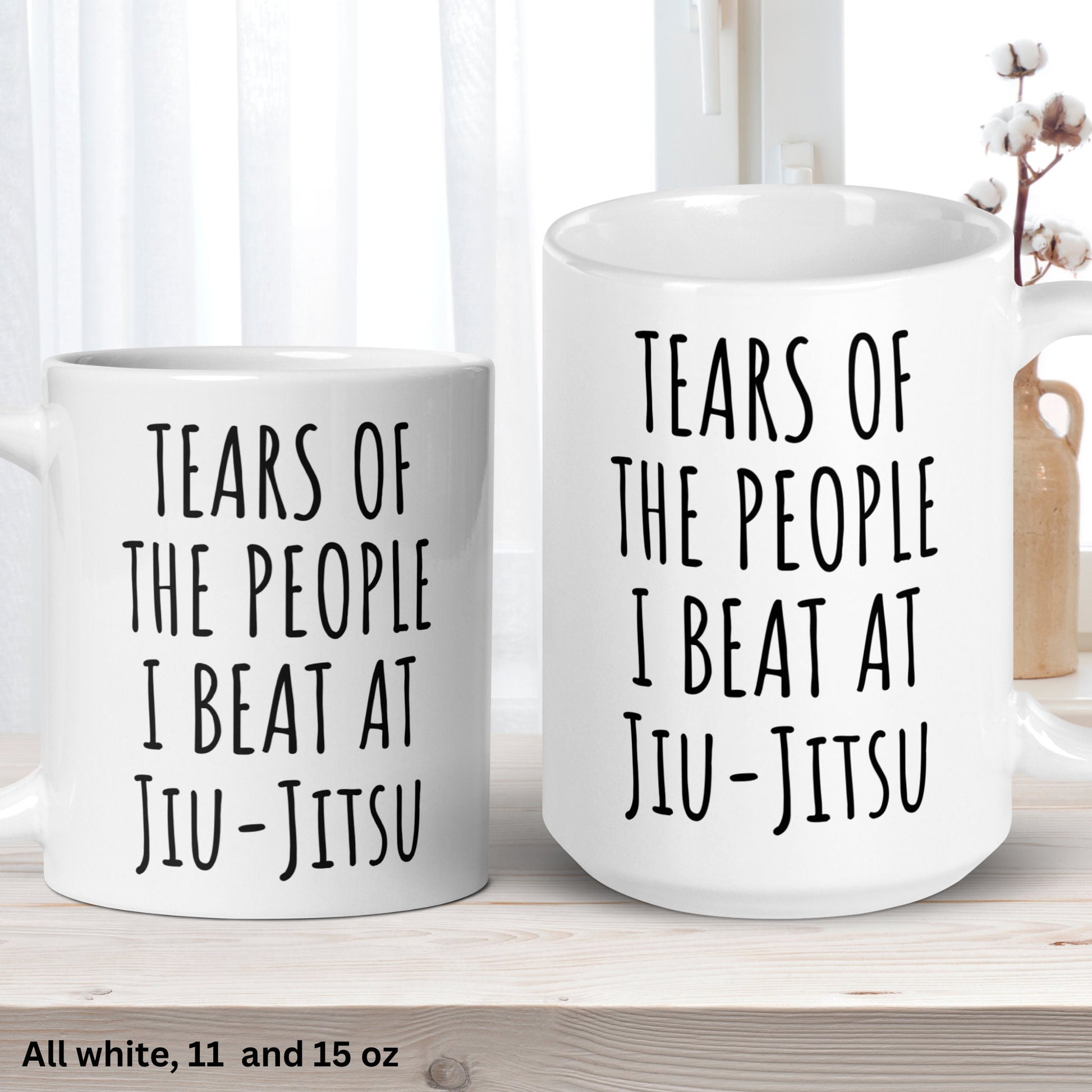 Jiu Jitsu Mug, Martial Arts Gifts, Tears of The People I Beat At Jiu-Jitsu, Jiu Jitsu Gifts - Zehnaria - HOBBIES & TRAVEL - Mugs