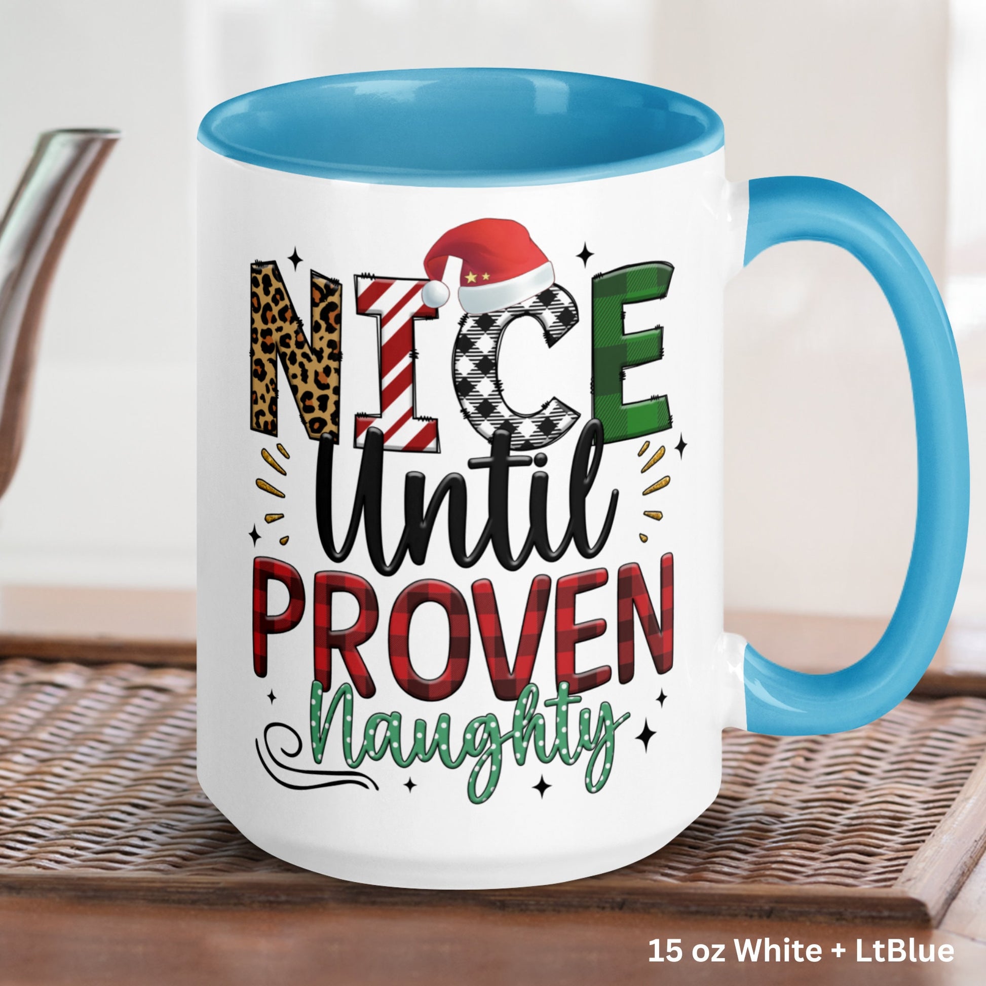 Nice Until Proven Naughty, Christmas Mug, Christmas Gifts, Santa's List - Zehnaria - WINTER HOLIDAY - Mugs