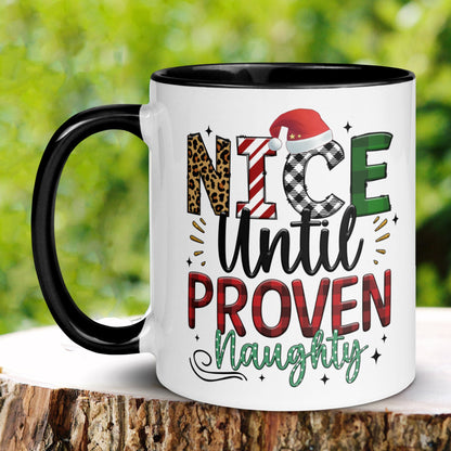 Nice Until Proven Naughty, Christmas Mug, Christmas Gifts, Santa's List - Zehnaria - WINTER HOLIDAY - Mugs