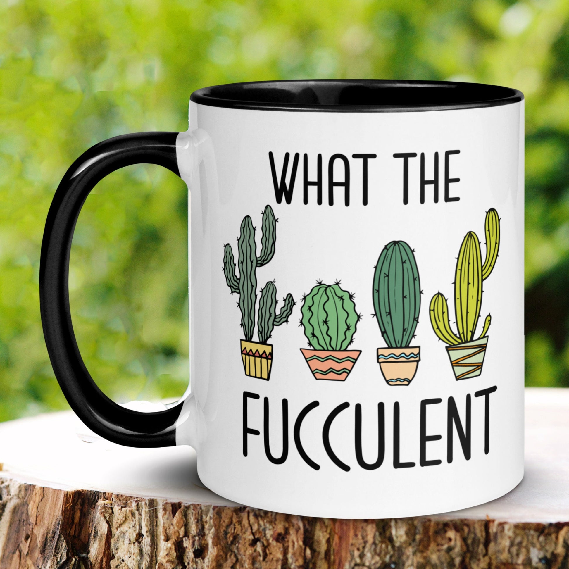 Plant Lover Mug, What The Fucculent Mug, Succulent Mug, Cactus Mug - Zehnaria - HOBBIES & TRAVEL - Mugs