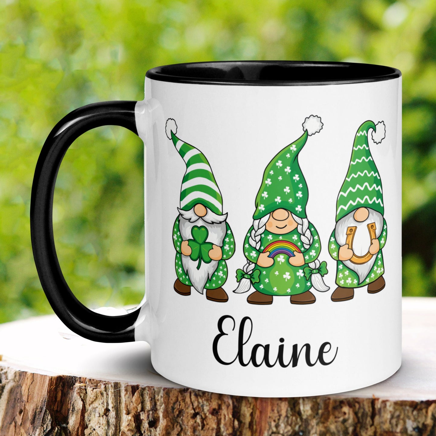 Garden Gnome Mug, Personalized Gift, St Patricks Day Gifts, Irish Coffee Mug - Zehnaria - MORE HOLIDAYS & SEASONS - Mugs