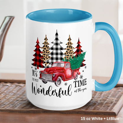 It's The Most Wonderful Time Of The Year, Christmas Gifts, Christmas Mug, Christmas Tree Mug - Zehnaria - WINTER HOLIDAY - Mugs