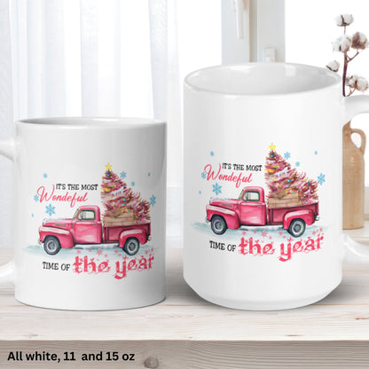 It's The Most Wonderful Time Of The Year, Christmas Gifts, Christmas Mug, Christmas Tree Mug - Zehnaria - WINTER HOLIDAY - Mugs