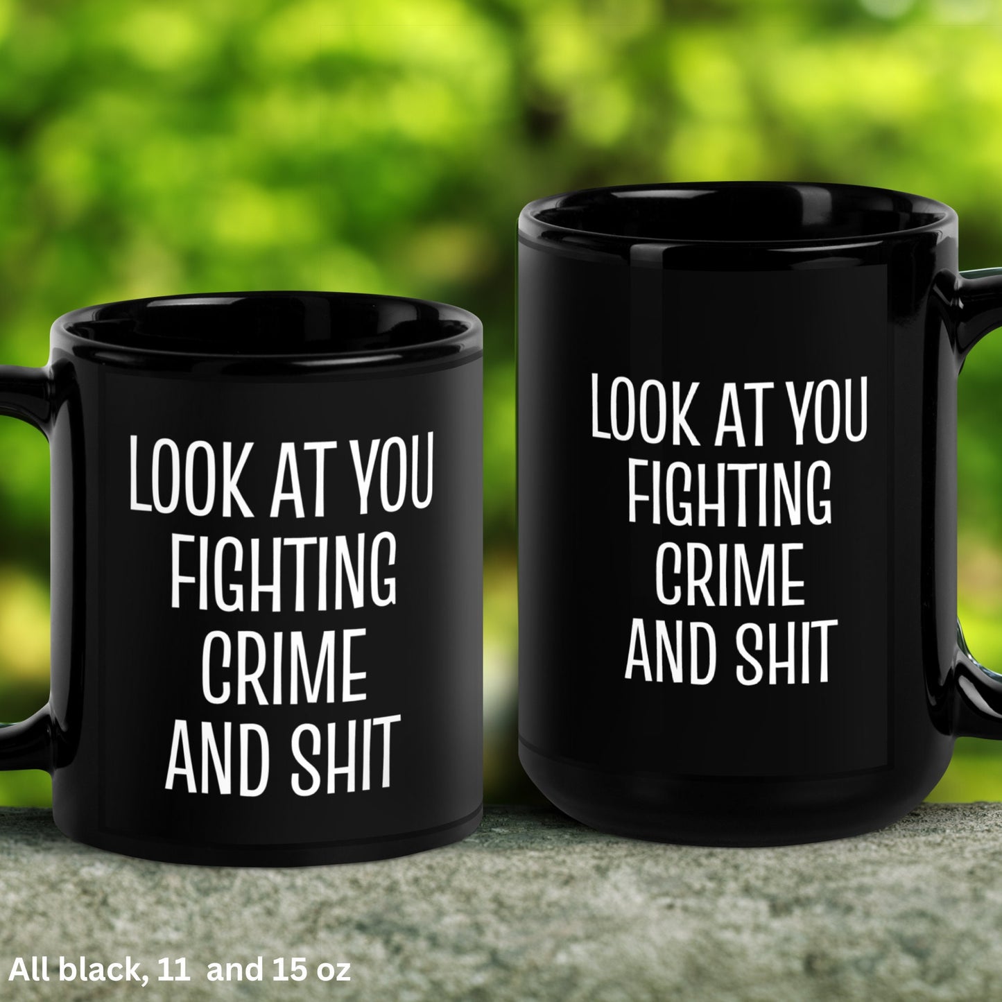 Police Office Mug, Look At You Fighting Crime and Shit Mug, FBI Mug, Government Agency Coffee Cup - Zehnaria - CAREER & EDUCATION - Mugs