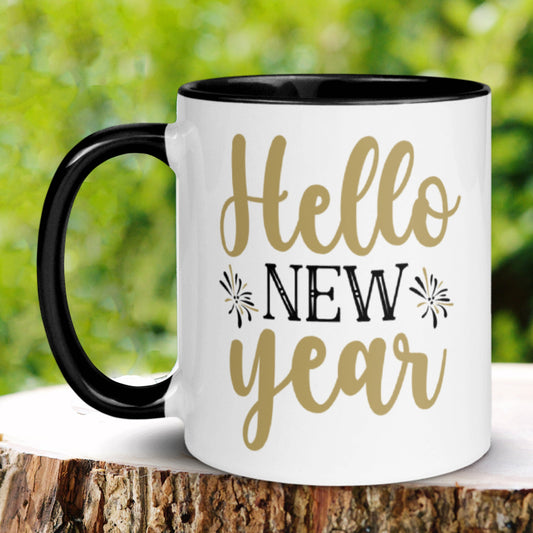 New Year Mug, Hello New Years Gift, Holiday Mug, Happy New Year 2024 Coffee Mug - Zehnaria - HAPPY NEW YEARS - Mugs