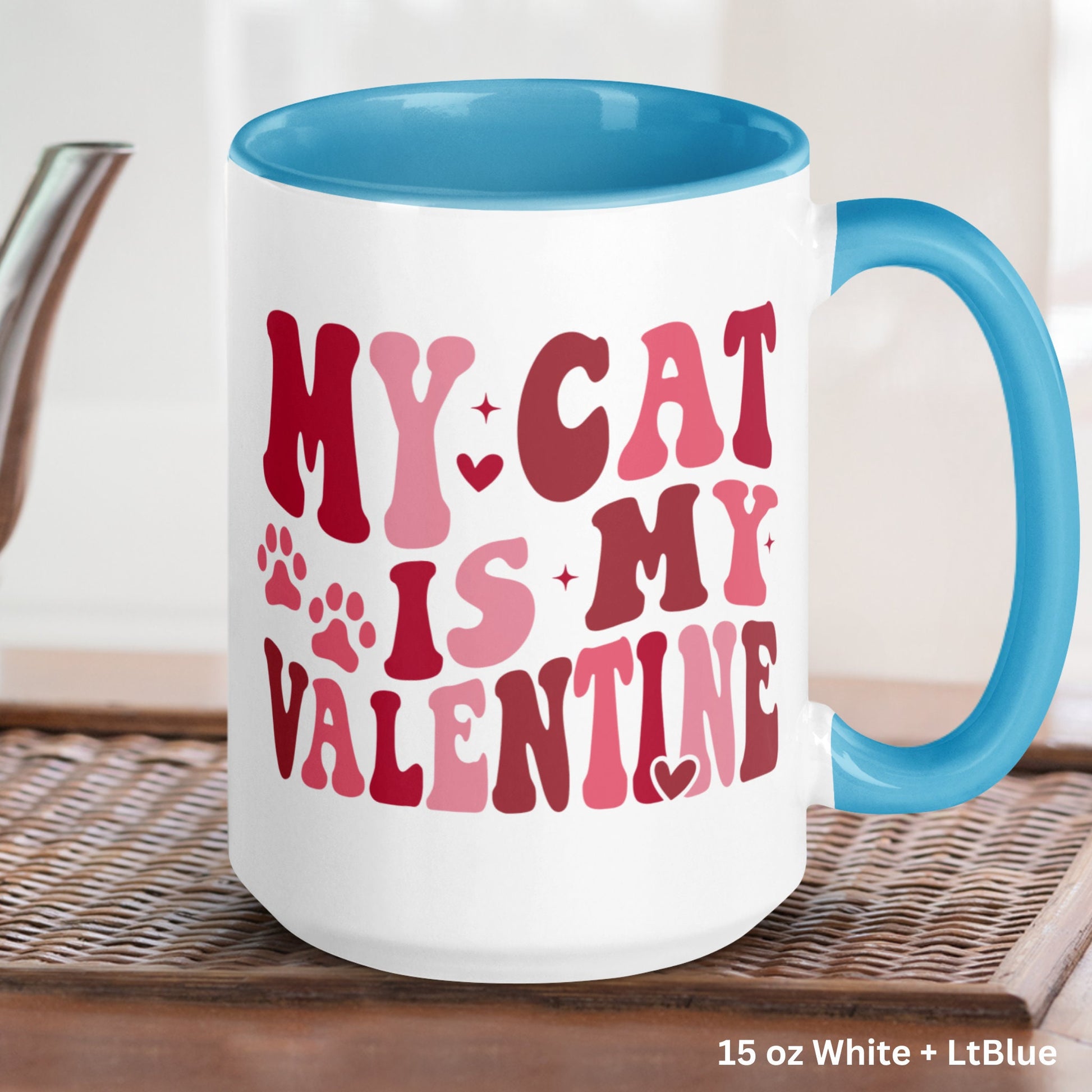 Cat Mug, Valentines Day, Valentines Gifts, Valentine Day Gift, Cat Mom, Cat Lover Gift, Cat Dad, Happy Valentines Day, Retro Coffee Mug 1405 - Zehnaria - MORE HOLIDAYS & SEASONS - Mugs