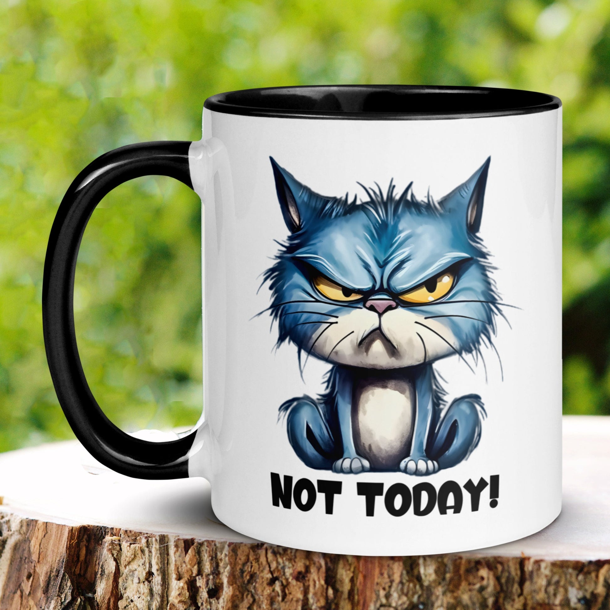 Cat Mug, Not Today, Cat Gifts, Cat Mom Gifts - Zehnaria - FUNNY HUMOR - Mugs