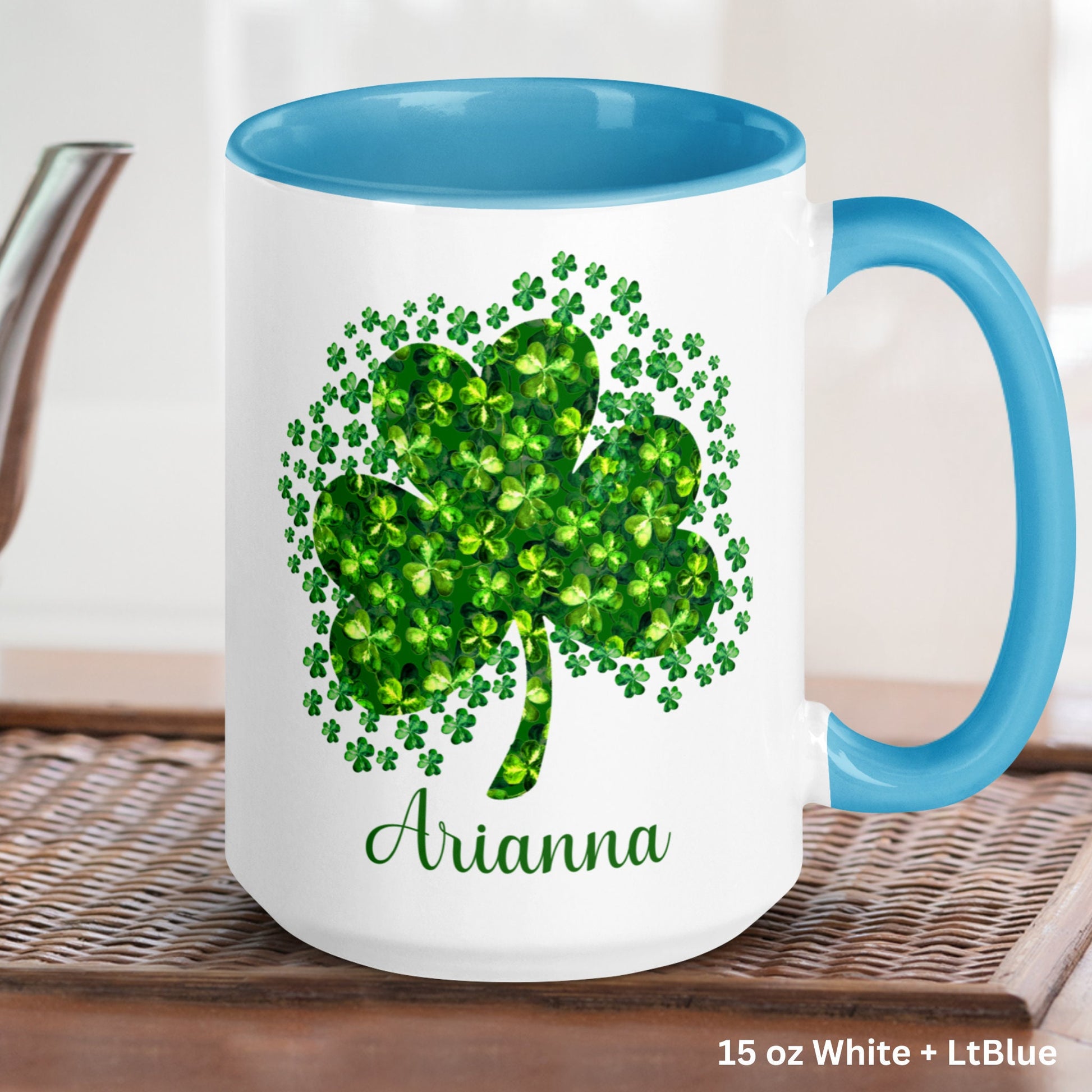 St Patricks Day Mug, Personalized Gift, Irish Coffee Mug, Saint Patricks Day - Zehnaria - MORE HOLIDAYS & SEASONS - Mugs