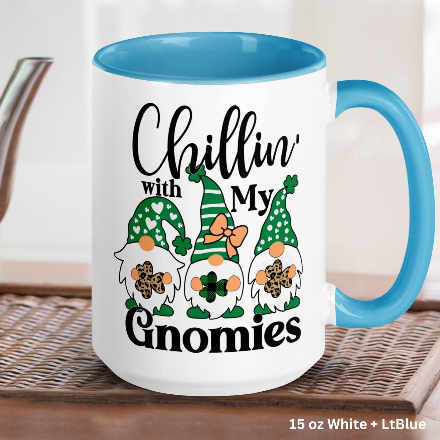 Garden Gnome Mug, St Patricks Day Gifts, Irish Coffee Mug, Saint Patricks Day Gnomes, Funny St. Patrick, Shamrock Clover, Good Luck Mug 1415 - Zehnaria - MORE HOLIDAYS & SEASONS - Mugs