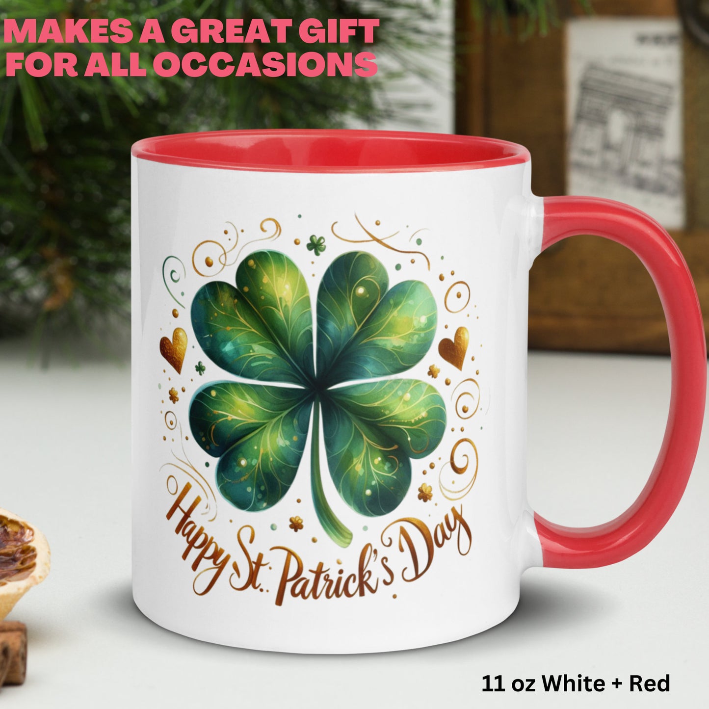 Happy St Patricks Day Mug, Saint Patrick's Day Gift, Irish Coffee Mug, Shamrock Clover Mug - Zehnaria - MORE HOLIDAYS & SEASONS - Mugs