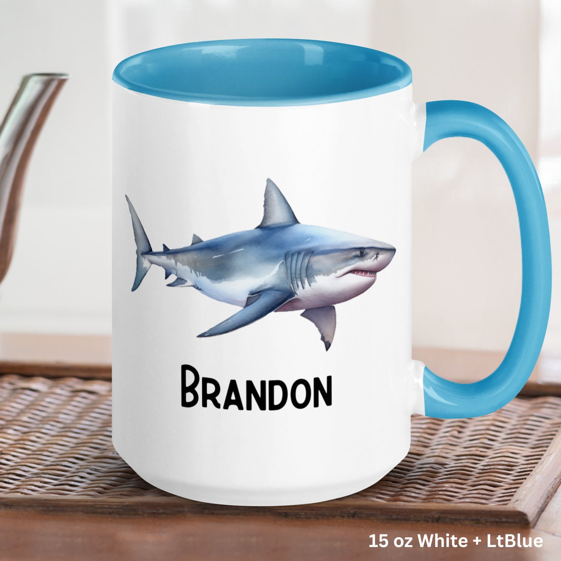 Personalized Gift, Shark Mug, Shark Gifts, Dad Mug - Zehnaria - PETS & ANIMALS - Mugs