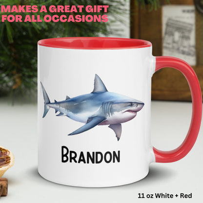 Personalized Gift, Shark Mug, Shark Gifts, Dad Mug - Zehnaria - PETS & ANIMALS - Mugs