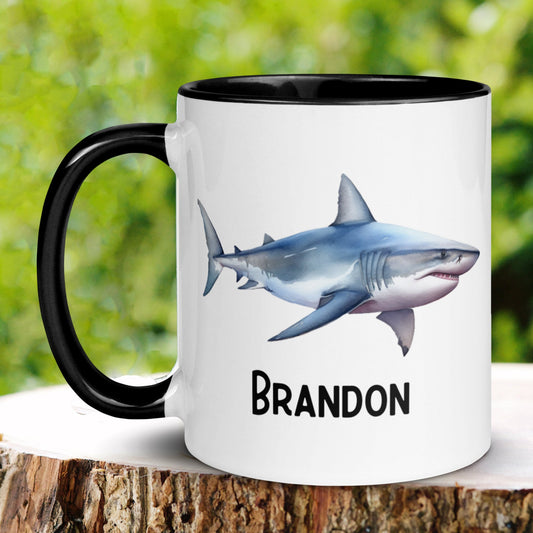 Personalized Gift, Shark Mug, Shark Gifts, Dad Mug - Zehnaria - PETS & ANIMALS - Mugs