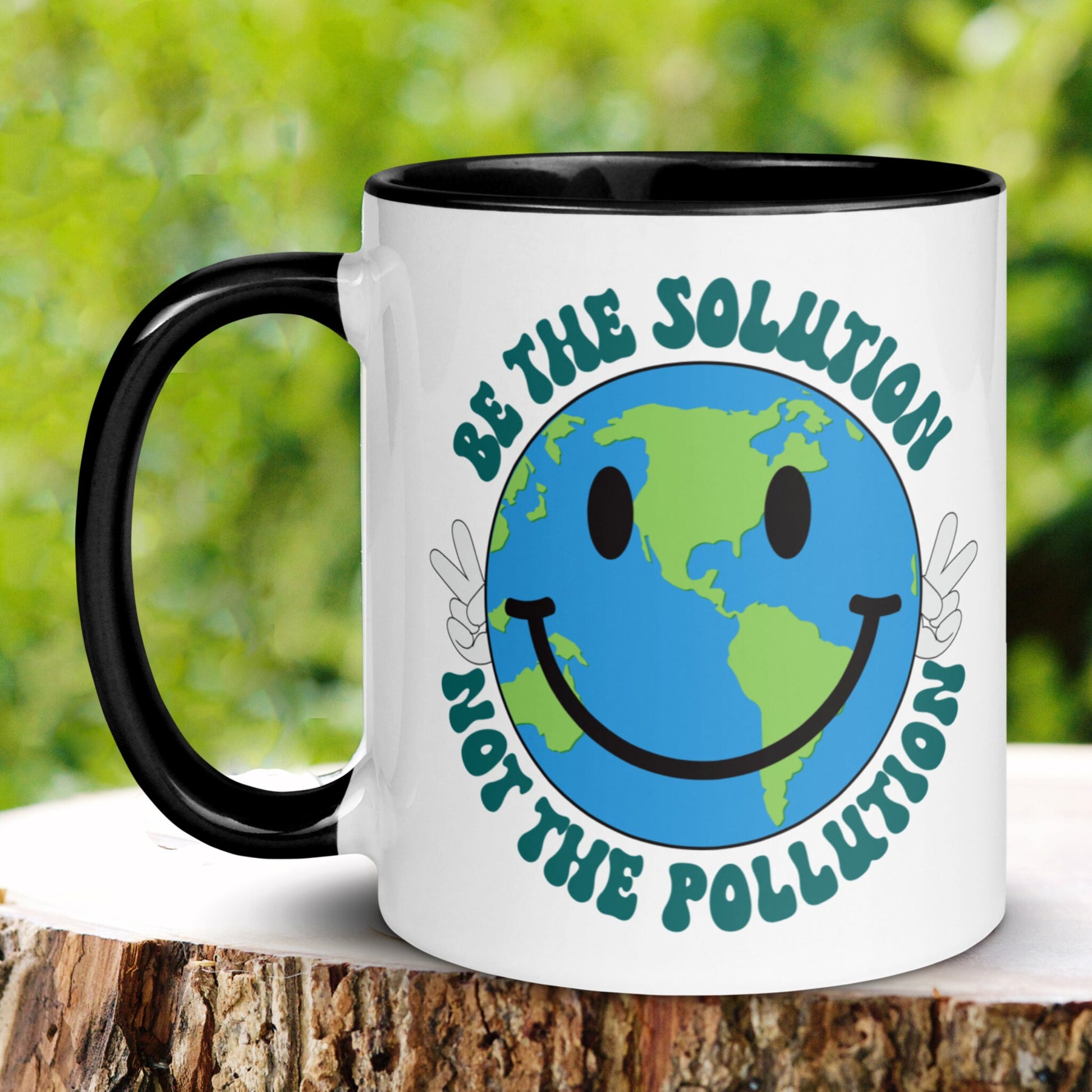 Earth Day Mug, Earth Day Gifts, Be The Solution, Mother Earth Coffee Mug, Happy Earth Day Gift, Environmentalist, Save The Planet, 1423 - Zehnaria - MORE HOLIDAYS & SEASONS - Mugs