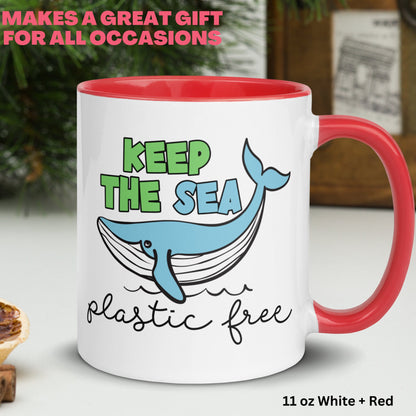 Earth Day, Earth Day Gifts, Keep The Sea Plastic Free, Mother Earth Coffee Mug, Ocean Gift, Environmentalist, Activist, Save The Planet 1421 - Zehnaria - MORE HOLIDAYS & SEASONS - Mugs