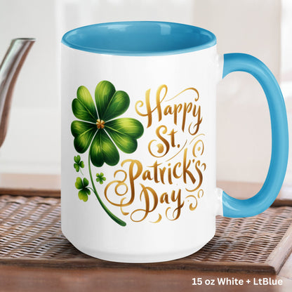 Happy St Patricks Day Mug, Saint Patrick's Day Gift, Irish Coffee Mug, Shamrock Clover Mug, Lucky Mug, Saint Patrick Day, Holiday Gifts 1428 - Zehnaria - MORE HOLIDAYS & SEASONS - Mugs