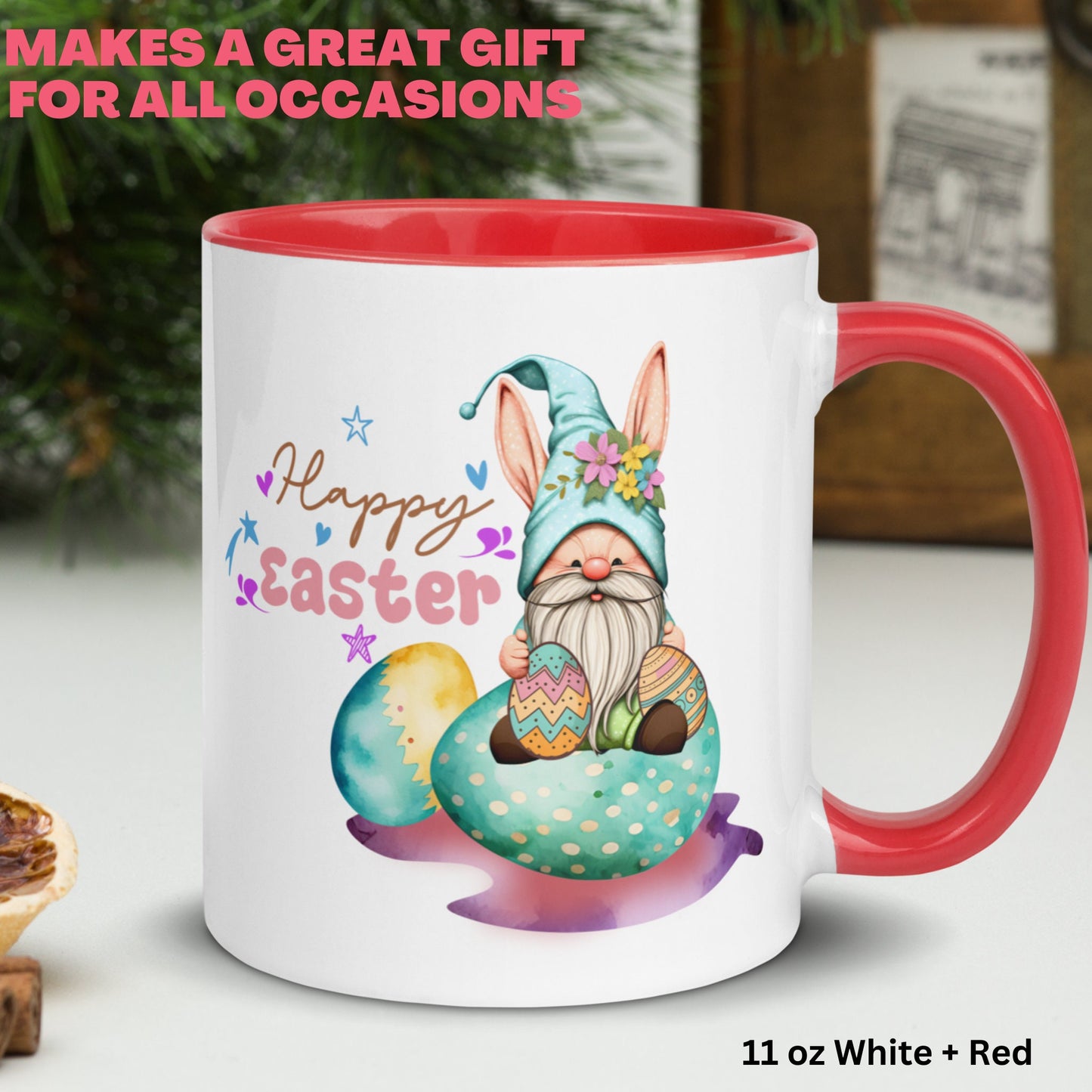 Easter Gifts, Easter Mug, Garden Gnome Mug, Gnome Coffee Mug - Zehnaria - MORE HOLIDAYS & SEASONS - Mugs