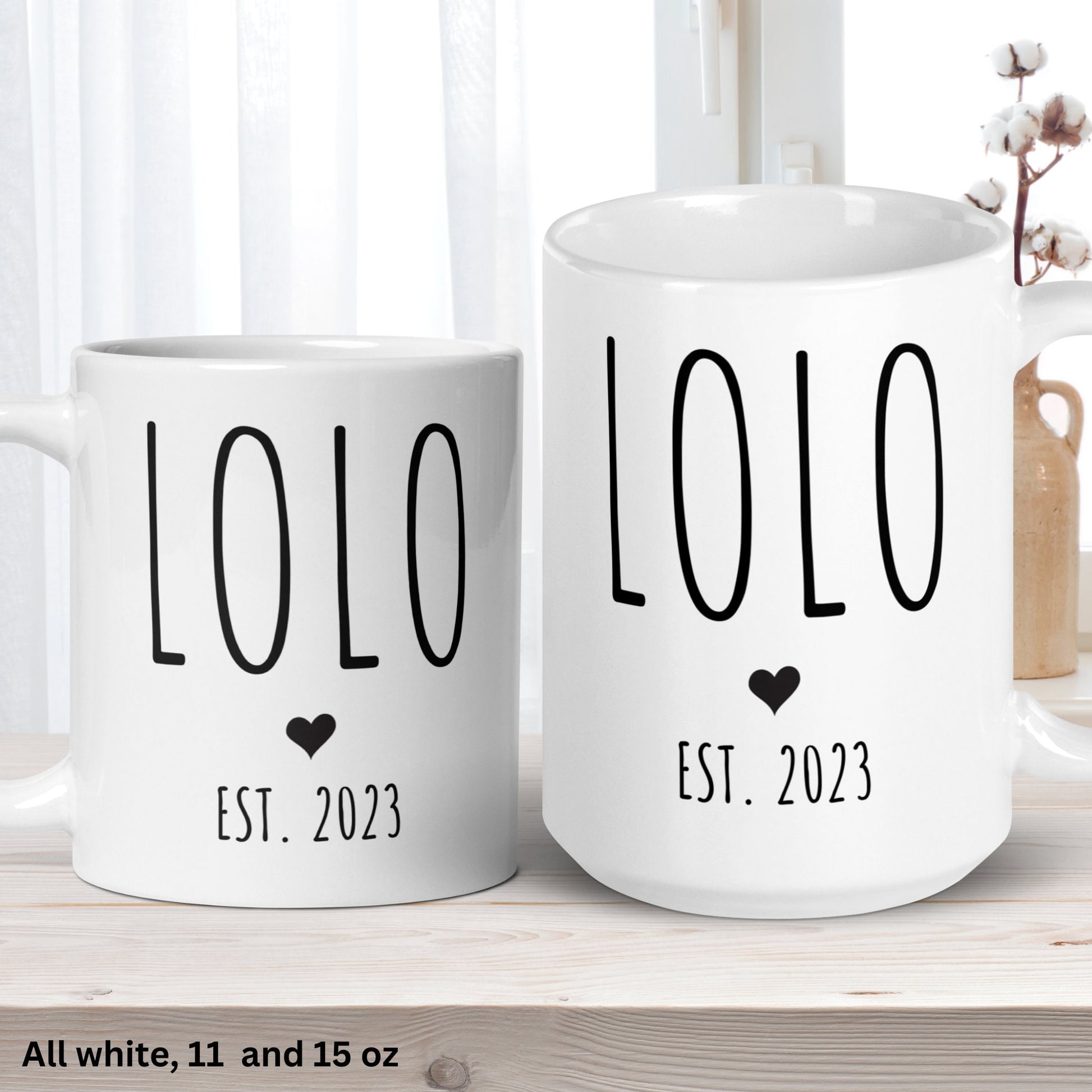 Lolo Mug, Custom Name Mug, Name Coffee Mug, Name Mug - Zehnaria - FAMILY & FRIENDS - Mugs