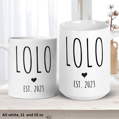 Lolo Mug, Custom Name Mug, Name Coffee Mug, Name Mug - Zehnaria - FAMILY & FRIENDS - Mugs