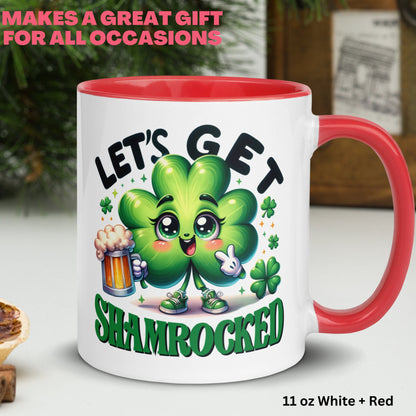 St Patricks Day Mug, Funny Coffee Mug, Saint Patrick's Day Gifts, Funny Mug, Shamrock Clover, Lets Get Shamrocked, Saint Patrick Day, 1440 - Zehnaria - MORE HOLIDAYS & SEASONS - Mugs