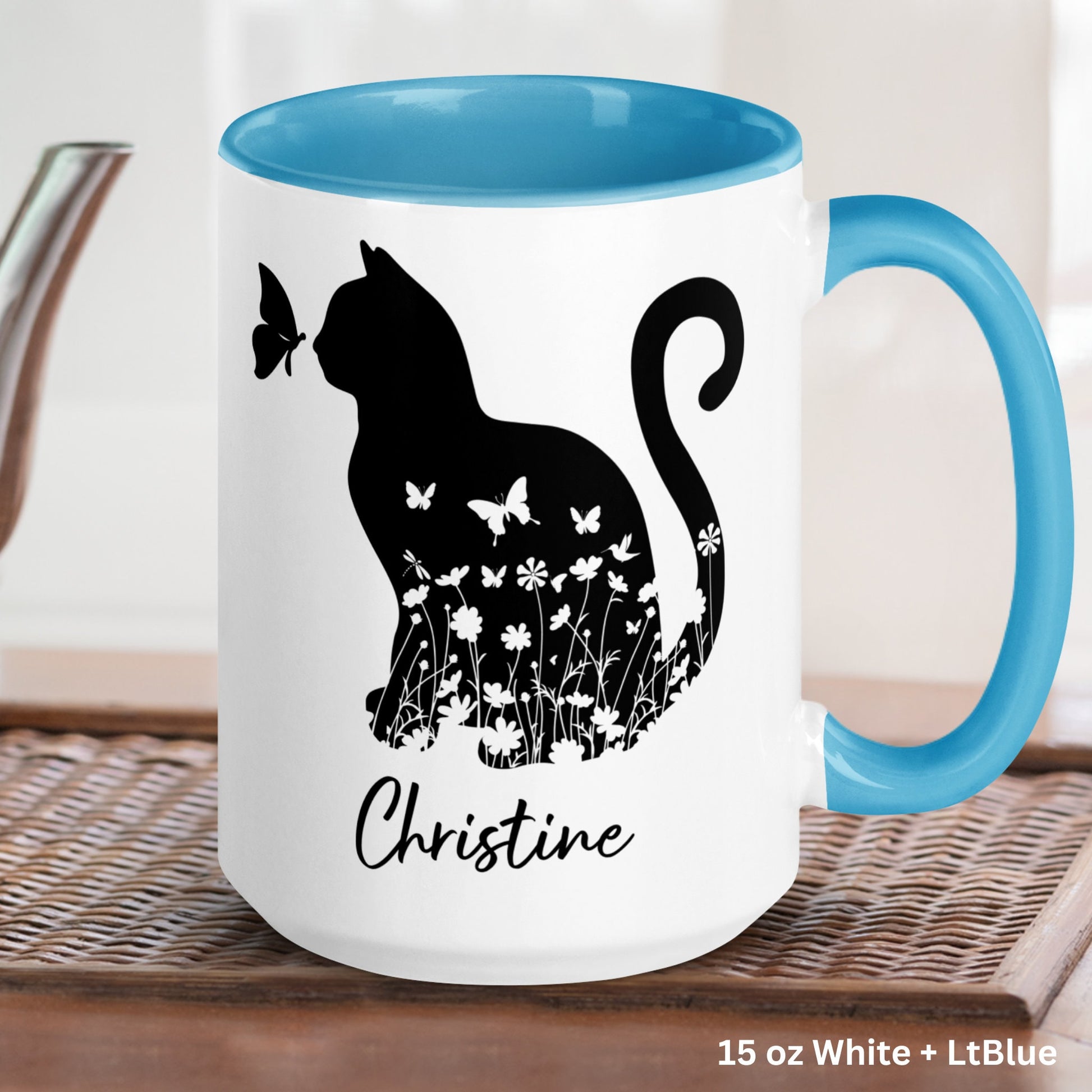 Cat Gifts, Personalized Cat Mug,Custom Cat Mug, Cat Mom Mug, Cat Lover Gift - Zehnaria - FAMILY & FRIENDS - Mugs