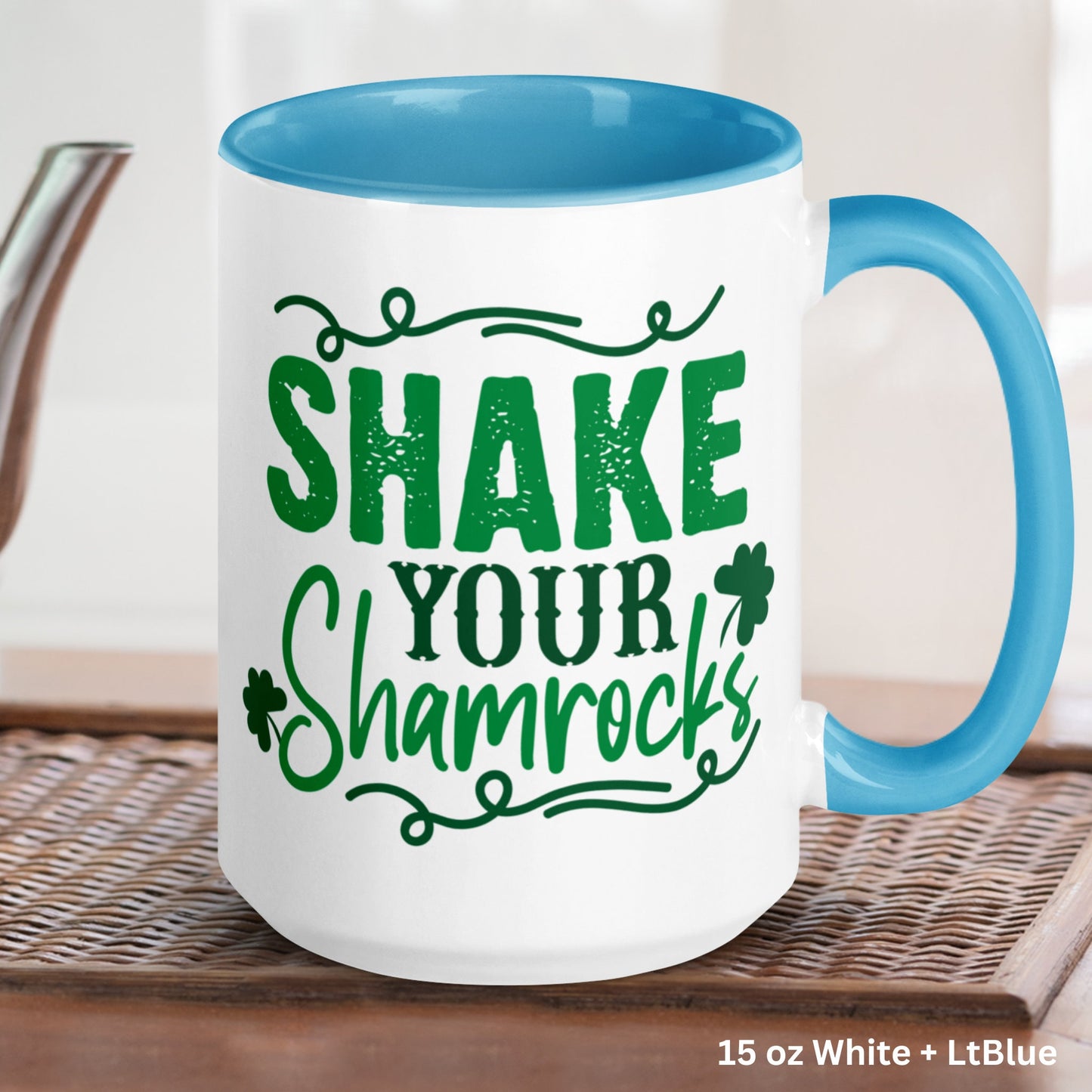 St Patricks Day Gifts, Shake Your Shamrocks, Irish Coffee Mug, Funny Mug - Zehnaria - MORE HOLIDAYS & SEASONS - Mugs