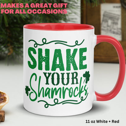 St Patricks Day Gifts, Shake Your Shamrocks, Irish Coffee Mug, Funny Mug - Zehnaria - MORE HOLIDAYS & SEASONS - Mugs