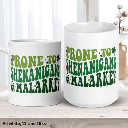 St Patricks Day Gifts, Shenanigans & Malarkey, Irish Coffee Mug, Funny Mug - Zehnaria - MORE HOLIDAYS & SEASONS - Mugs