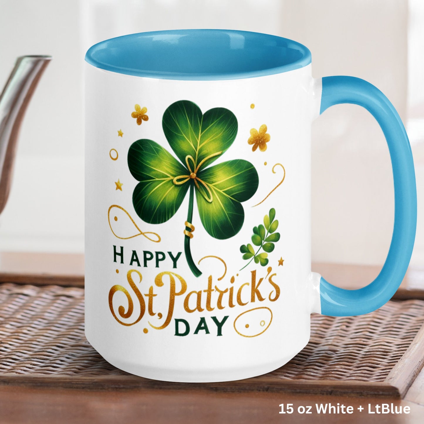 Happy St Patricks Day Mug, Saint Patrick's Day Gift, Irish Coffee Mug, Shamrock Clover Mug, Lucky Mug, Saint Patrick Day, Holiday Gifts 1444 - Zehnaria - MORE HOLIDAYS & SEASONS - Mugs