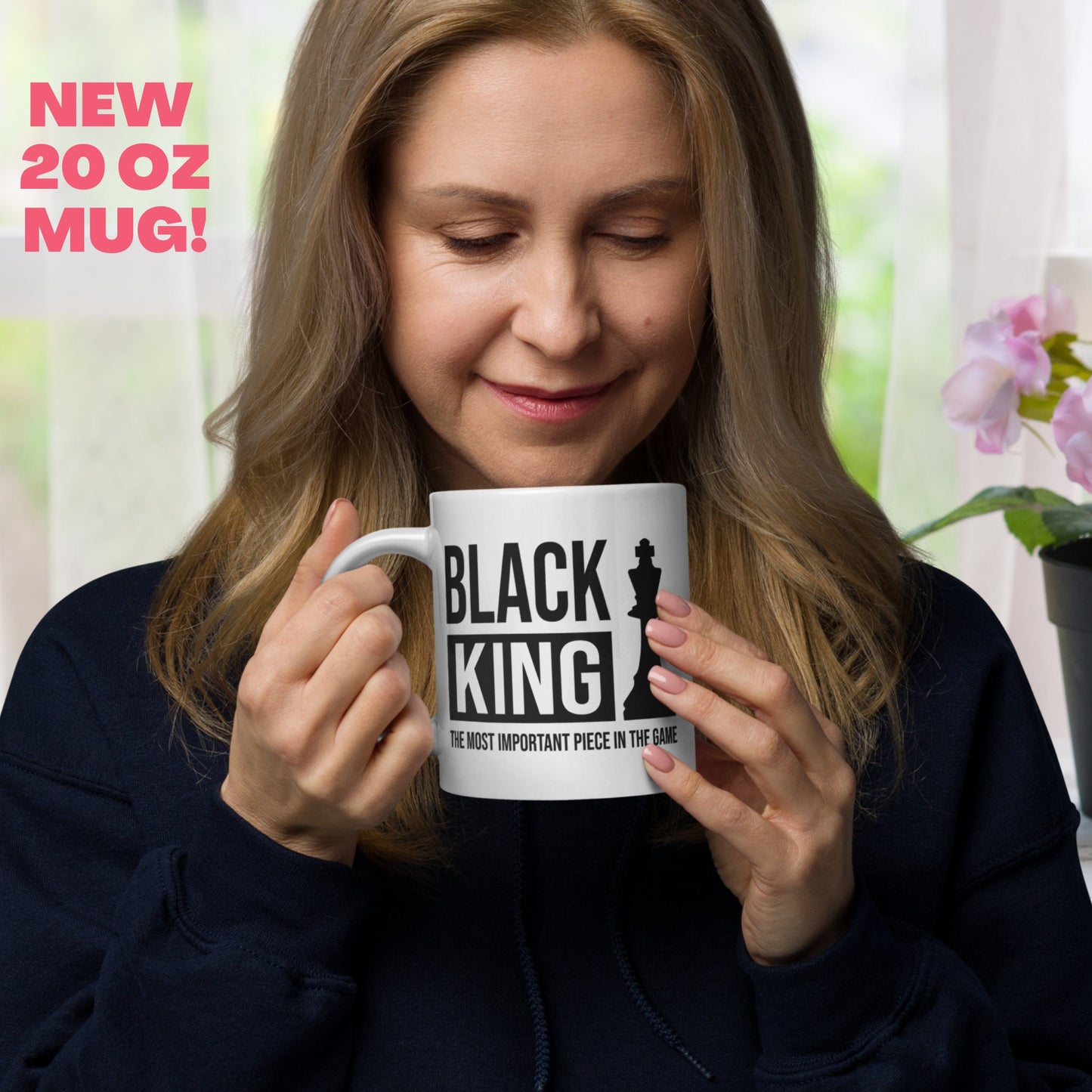 Black King Mug, Most Powerful Piece In The Game, Dad Mug, African American Man Gift - Zehnaria - CULTURAL - Mugs