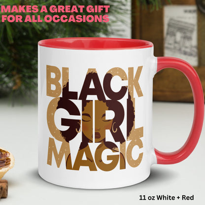 Black Girl Magic Mug, Black Art Coffee Mug, Black History Month, Black Pride - Zehnaria - CULTURAL - Mugs