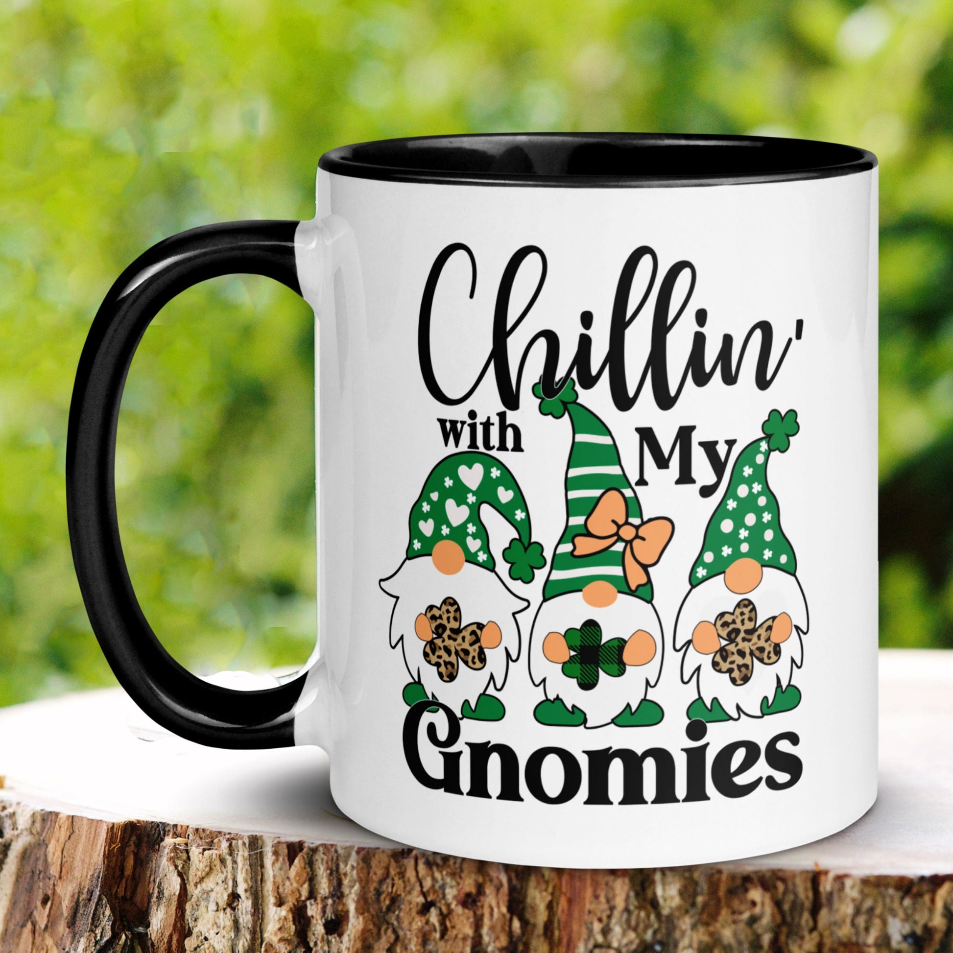 Garden Gnome Mug, St Patricks Day Gifts, Irish Coffee Mug, Saint Patricks Day Gnomes, Funny St. Patrick, Shamrock Clover, Good Luck Mug 1415 - Zehnaria - MORE HOLIDAYS & SEASONS - Mugs