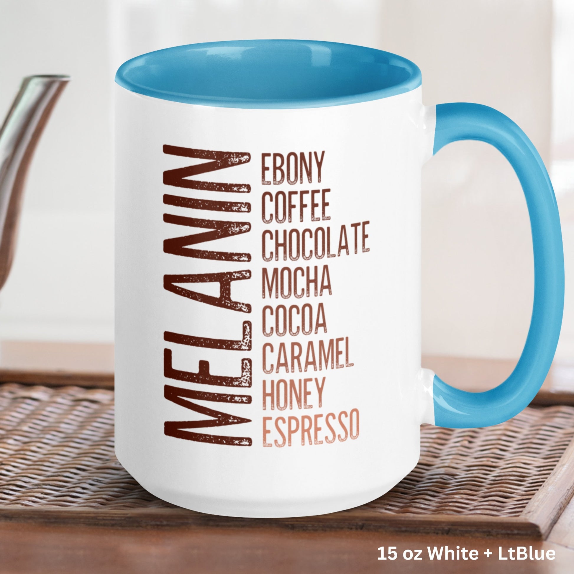 Melanin Coffee Mug, Black Girl Magic, Juneteenth, Black History Month - Zehnaria - CULTURAL - Mugs