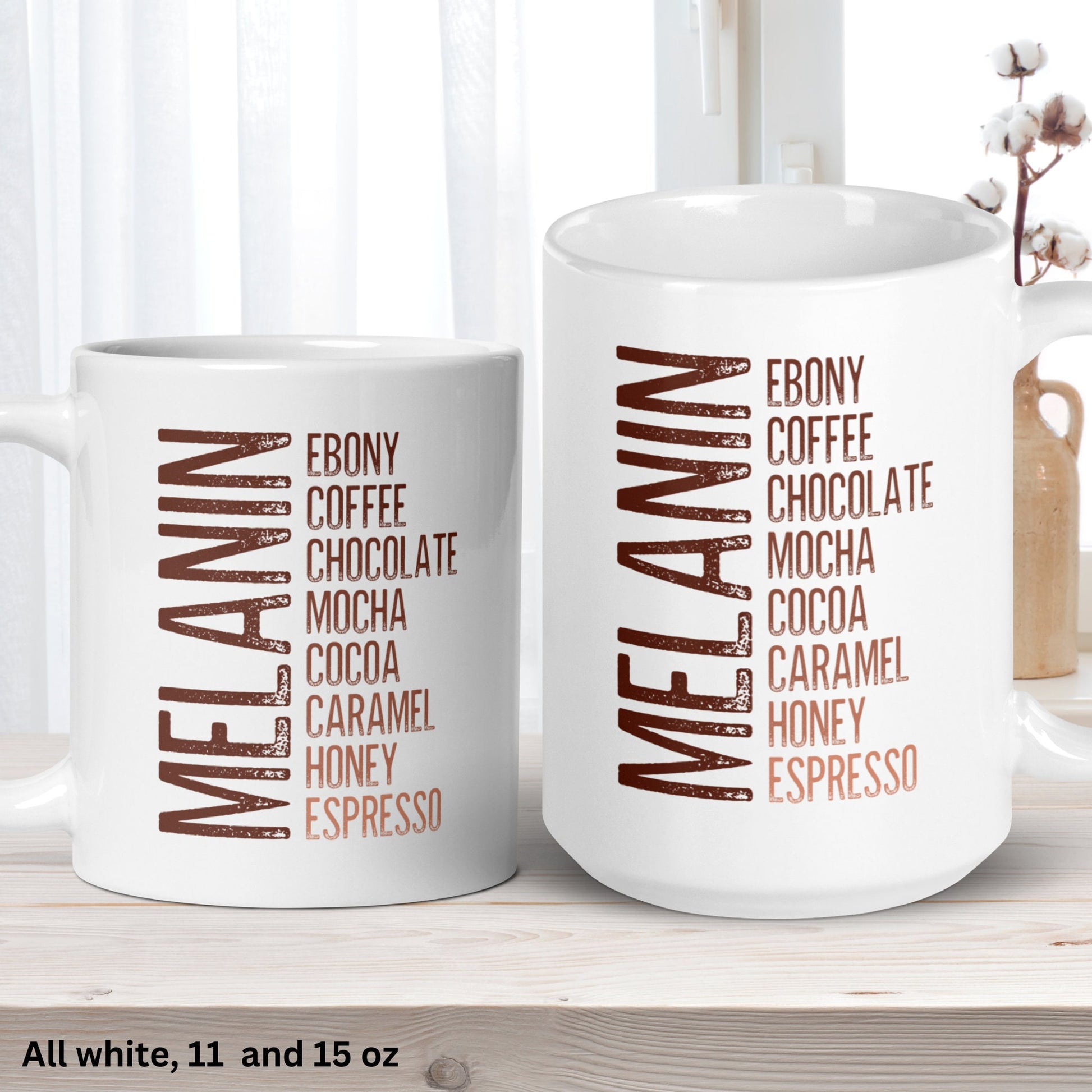 Melanin Coffee Mug, Black Girl Magic, Juneteenth, Black History Month - Zehnaria - CULTURAL - Mugs