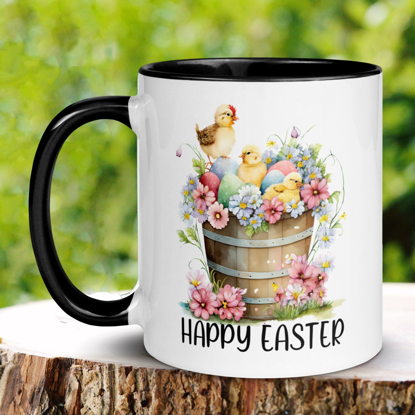 Easter Basket Mug, Personalized Easter Mug, Easter Gifts, Easter Coffee Mug - Zehnaria - MORE HOLIDAYS & SEASONS - Mugs