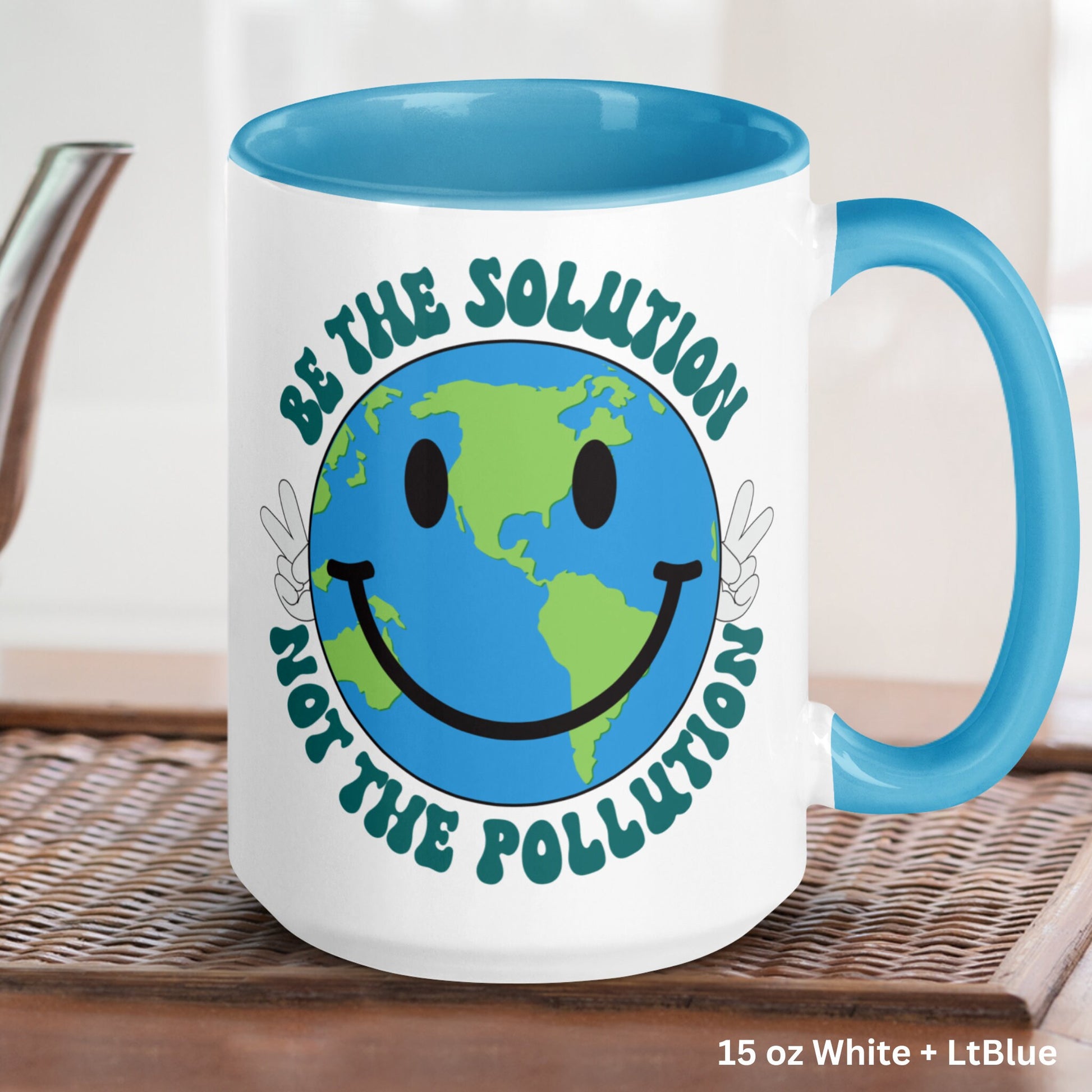 Earth Day Mug, Earth Day Gifts, Be The Solution, Mother Earth Coffee Mug, Happy Earth Day Gift, Environmentalist, Save The Planet, 1423 - Zehnaria - MORE HOLIDAYS & SEASONS - Mugs