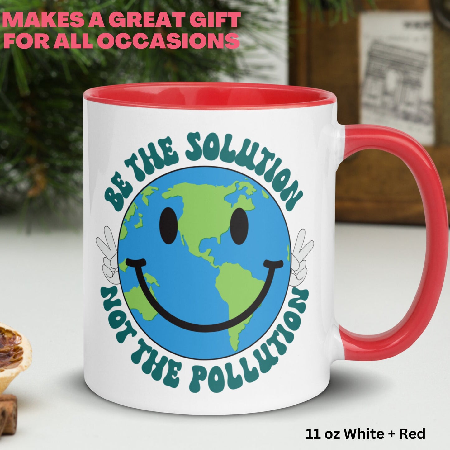 Earth Day Mug, Earth Day Gifts, Be The Solution, Mother Earth Coffee Mug, Happy Earth Day Gift, Environmentalist, Save The Planet, 1423 - Zehnaria - MORE HOLIDAYS & SEASONS - Mugs