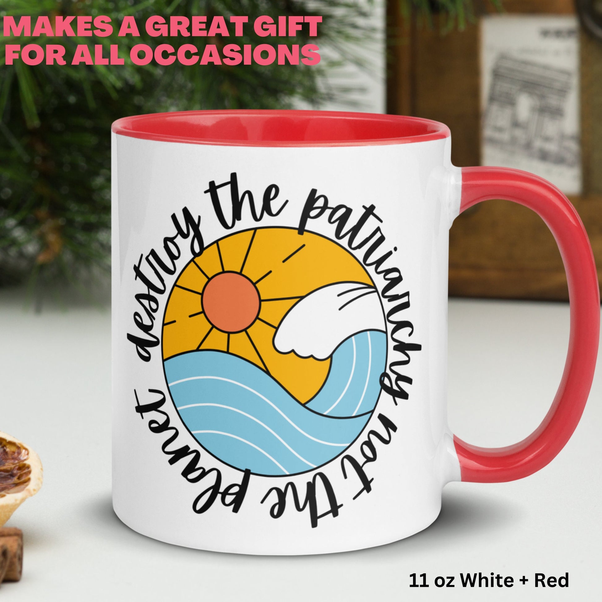 Earth Day, Earth Day Gifts, Destroy The Patriarchy, Mother Earth Coffee Mug, Happy Earth Day Gift, Environmentalist, Save The Planet, 1422 - Zehnaria - MORE HOLIDAYS & SEASONS - Mugs