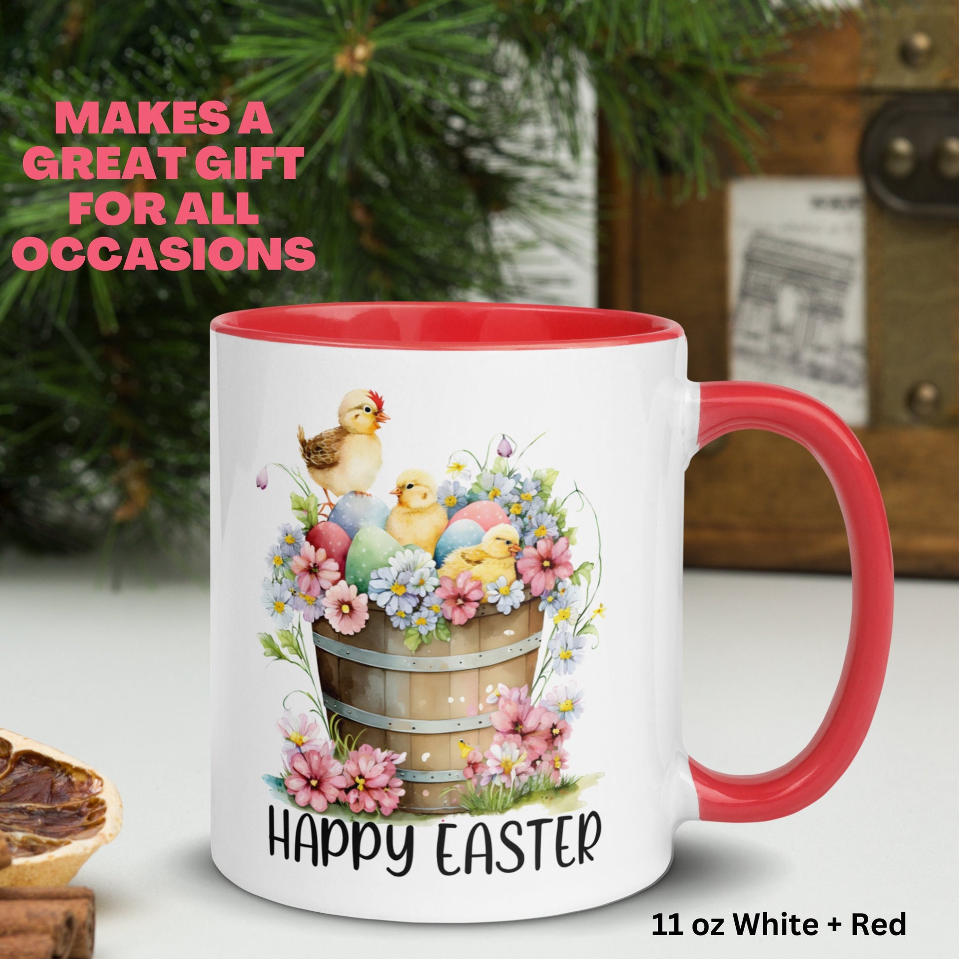 Easter Basket Mug, Personalized Easter Mug, Easter Gifts, Easter Coffee Mug - Zehnaria - MORE HOLIDAYS & SEASONS - Mugs