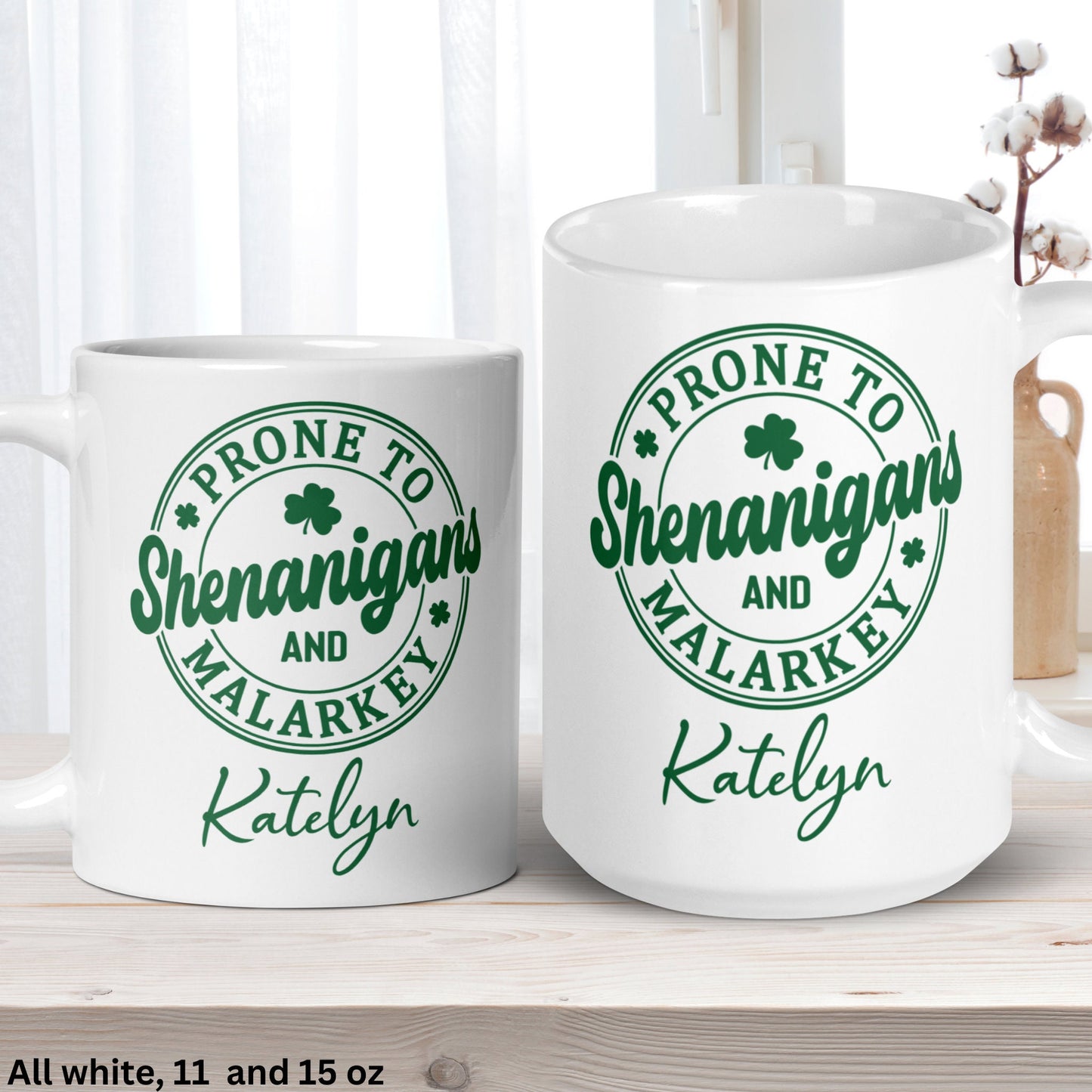 Saint Patricks Day Gift, Personalized Gifts, Funny Irish Coffee Mug, Happy St Patricks Day - Zehnaria - MORE HOLIDAYS & SEASONS - Mugs