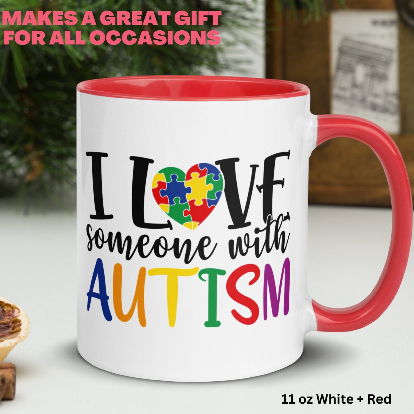 Autism Mug, I Love Someone with Autism, Autism Awareness, Autism Acceptance - Zehnaria - NEURODIVERSITY - Mugs