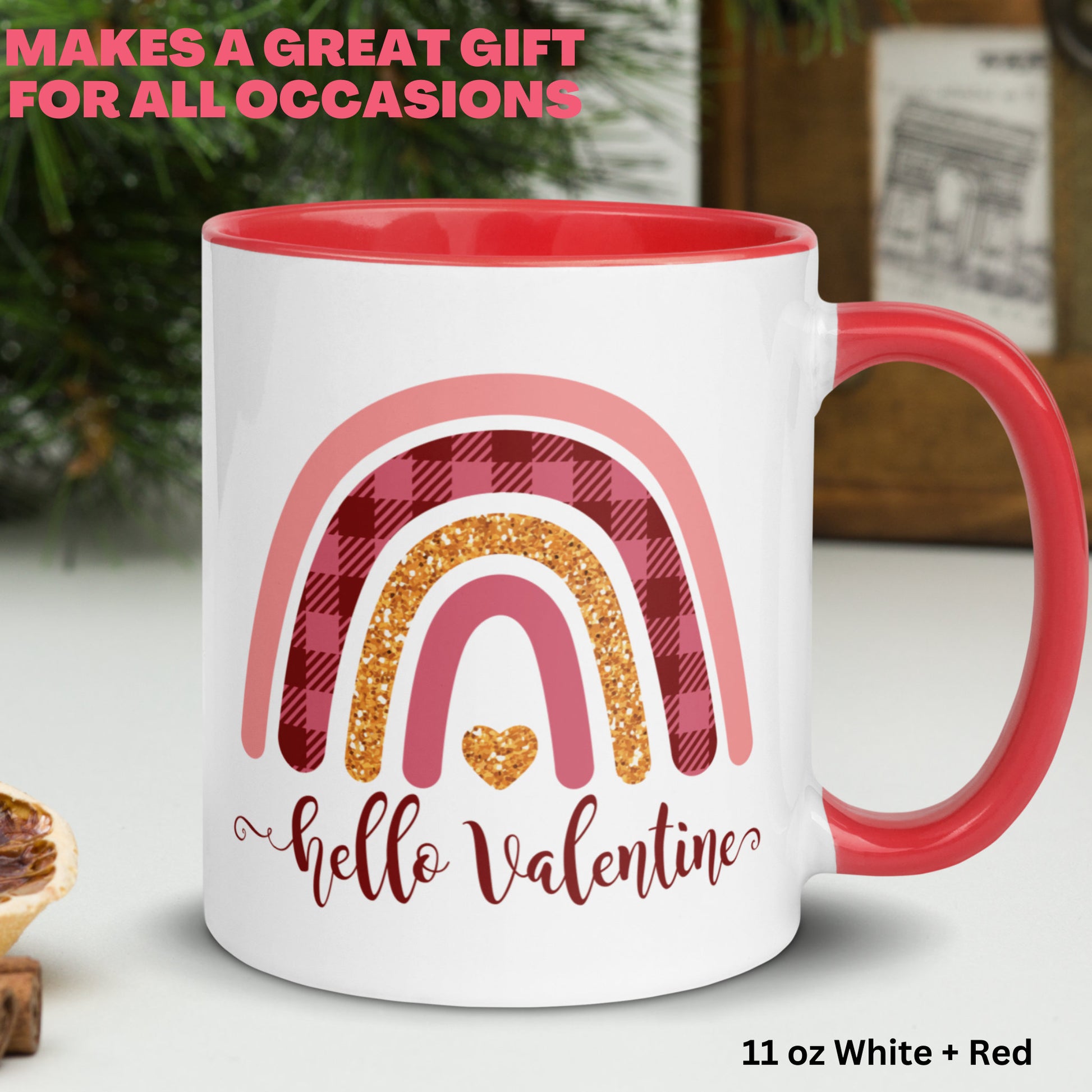 Valentine Coffee Mug, Valentines Day Gifts, Rainbow Mug, Love Mug - Zehnaria - MORE HOLIDAYS & SEASONS - Mugs