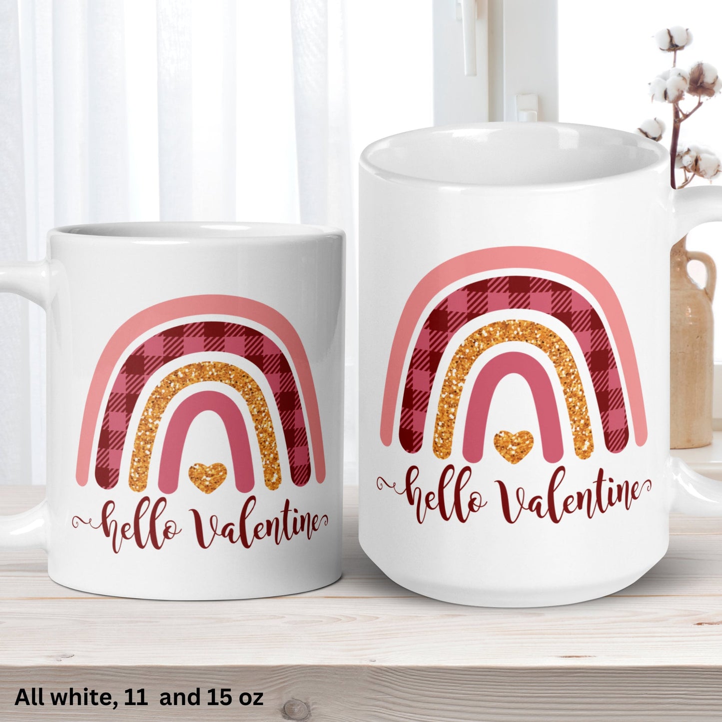 Valentine Coffee Mug, Valentines Day Gifts, Rainbow Mug, Love Mug - Zehnaria - MORE HOLIDAYS & SEASONS - Mugs