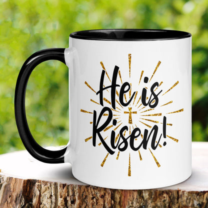 Christian Gifts, Christian Mug, He Is Risen, Easter Mugs - Zehnaria - MORE HOLIDAYS & SEASONS - Mugs